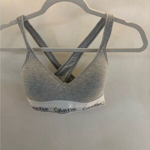 Calvin Klein Women's Light Gray Sports Bra